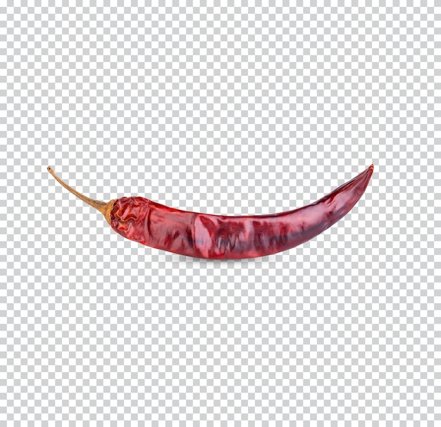 Gedroogde rode chili of chili cayennepeper geïsoleerd Premium PSD