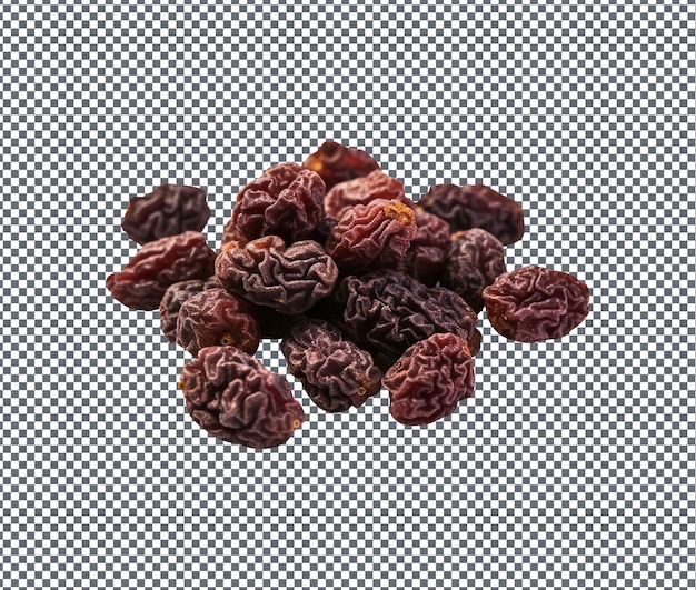 gedroogde zoete moerbeien geïsoleerd op een doorzichtige achtergrond