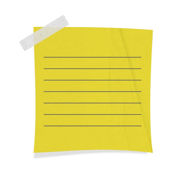 Geel gevulde kleverige brief