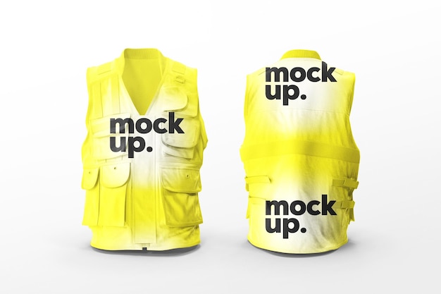 PSD geel vest mockup template psd