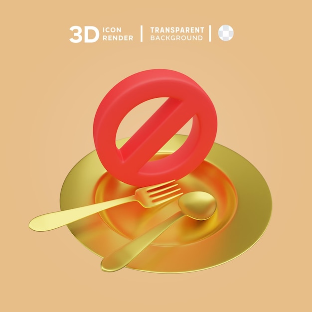 PSD geen eten ramadhan 3d illustratie rendering