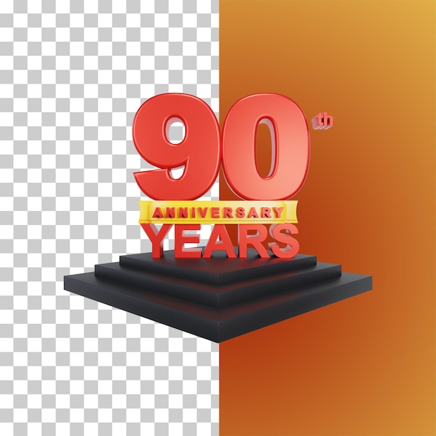 Gefeliciteerd 90-jarig jubileum 3d-rendering