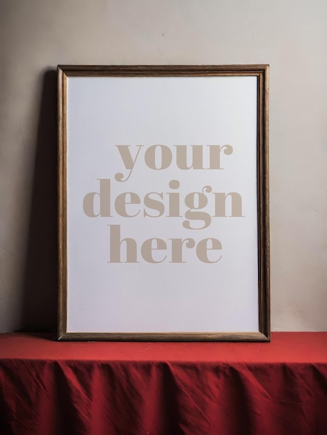 Geframeerde poster mockup psd illustratie showcase kunstwerk frame interieur render