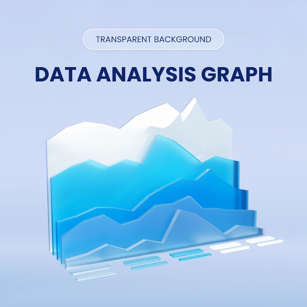 PSD gegevensanalyse grafiek 3d rendering illustratie