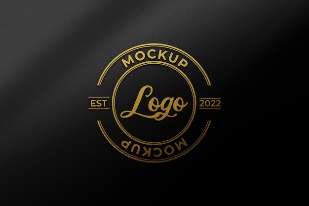 gegraveerde gouden logo mockup