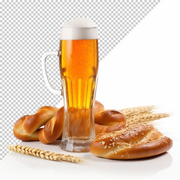 PSD geïsoleerd oktoberfest bierglas op transparante achtergrond