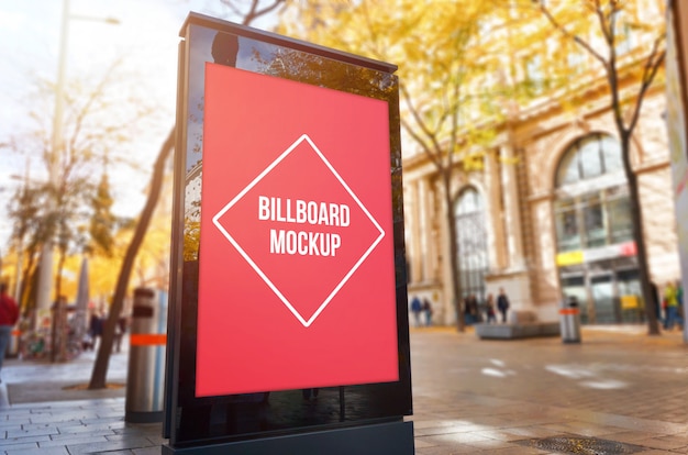 PSD geïsoleerd stadsaanplakbord voor ontwerppresentatie.