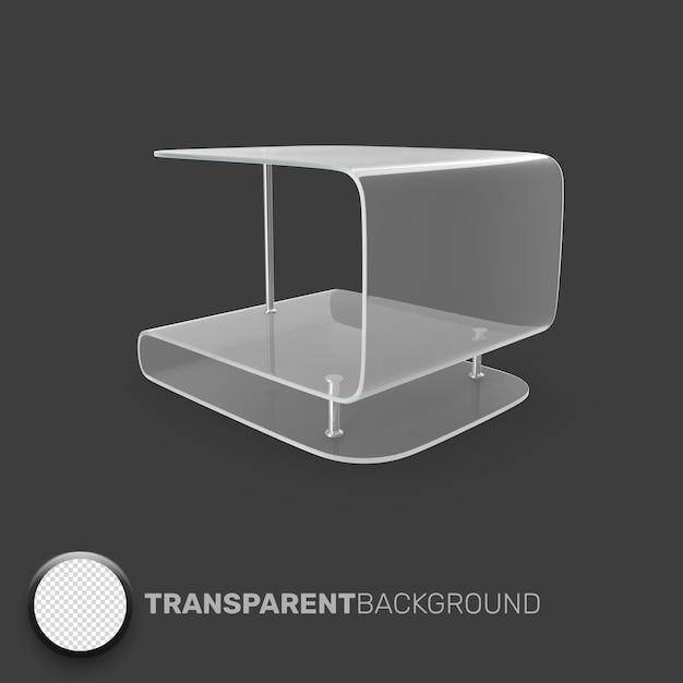 PSD geïsoleerd transparant 3d-meubelobject zonder achtergrond