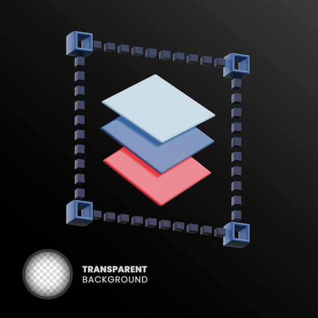 PSD geïsoleerd transparant 3d-object zonder achtergrond