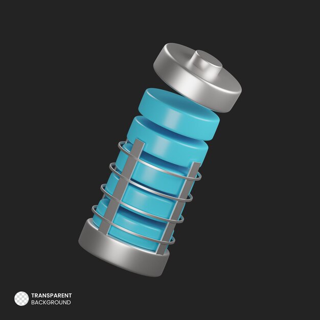 Geïsoleerde 3d batterijpictogram