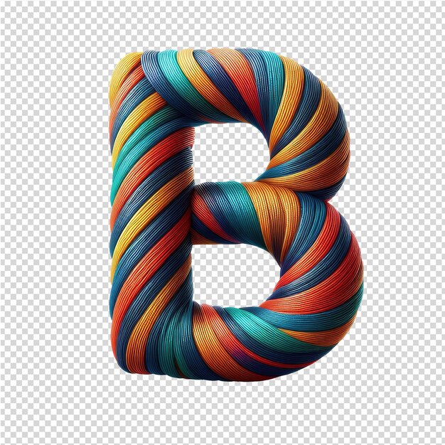 PSD geïsoleerde 3d-brief op een helder png-doek