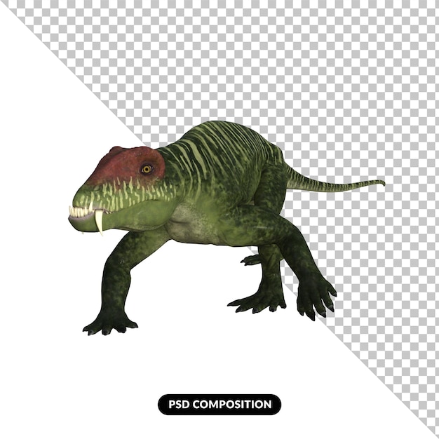 PSD geïsoleerde 3d-weergave van een doliosauriscus-dinosaurus