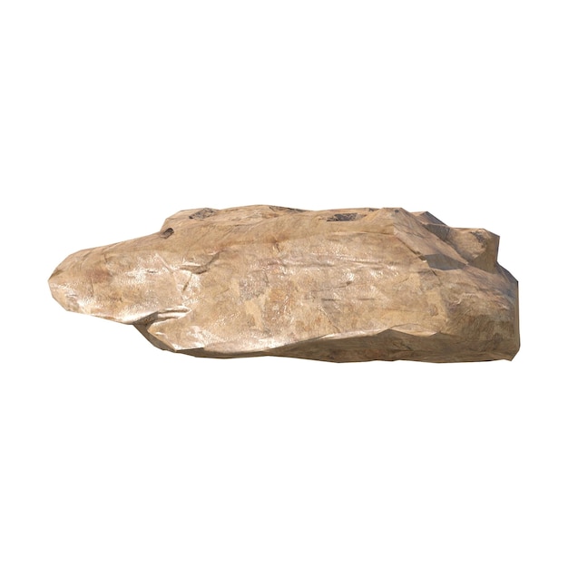 Geïsoleerde beige rotsformatie