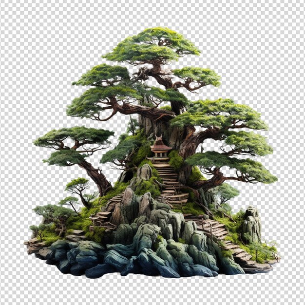 PSD geïsoleerde bonsai boom