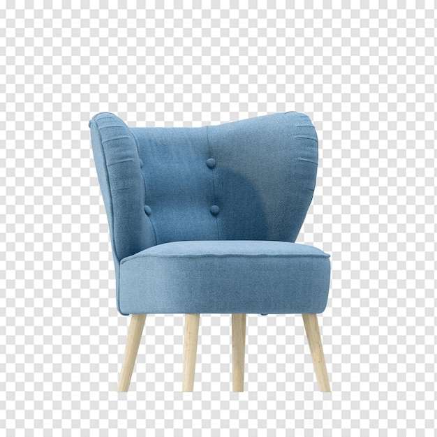 PSD geïsoleerde fauteuil in 3d-rendering