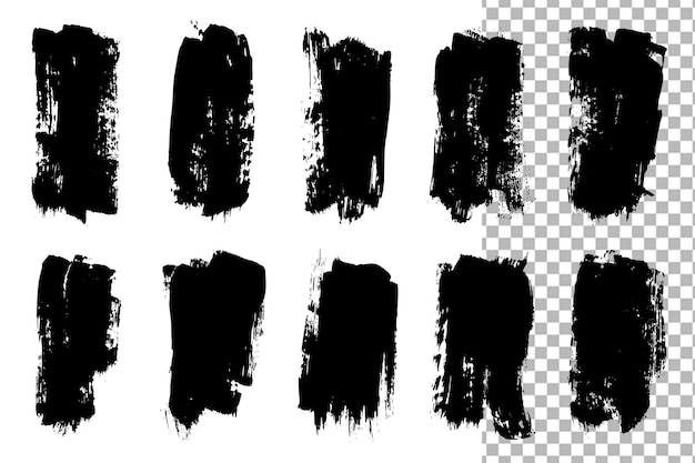 PSD geïsoleerde grunge brush-collecties