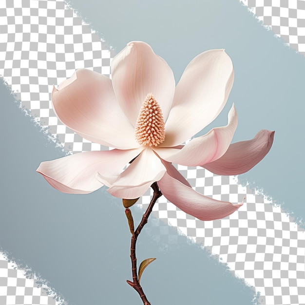 PSD geïsoleerde magnolia op transparante achtergrond