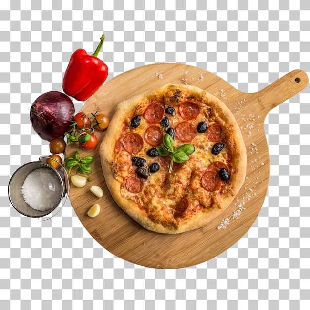 geïsoleerde pizza doorzichtige achtergrond