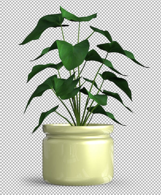 PSD geïsoleerde plant in pot