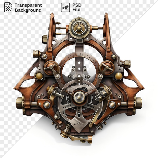 Geïsoleerde realistische fotografische navigatoren sextant op een geïsoleerd achtergrond