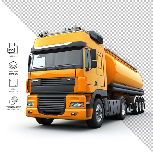 geïsoleerde vrachtwagen zonder achtergrond