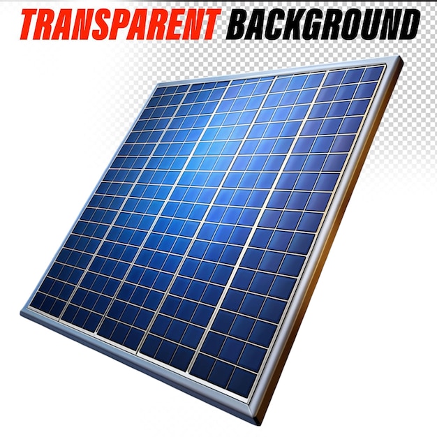 Geïsoleerde zonnepanelen fotovoltaïsche panelen op doorzichtige achtergrond png-formaat