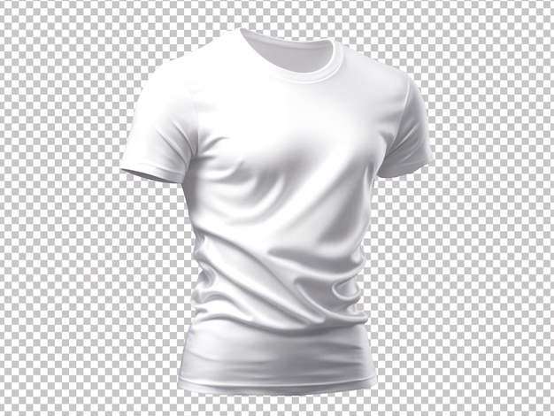 PSD geïsoleerde zwarte witte t-shirt mock-up voorzijde met transparante achtergrond