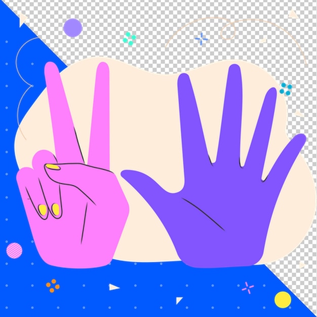 Gekruiste vingers Illustratie PNG Transparante achtergrond