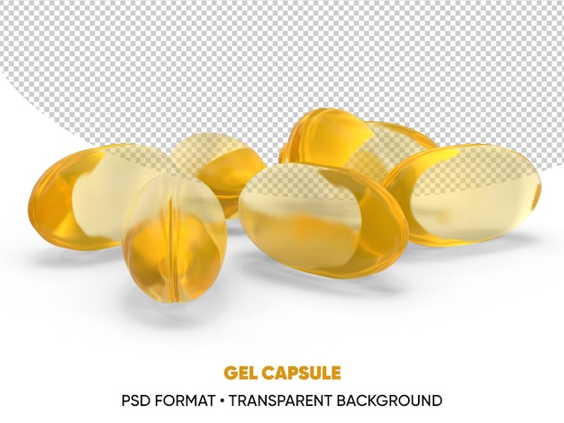 Gel capsule transparent background