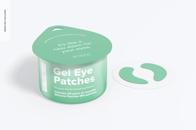 Gel eye patches jar mockup