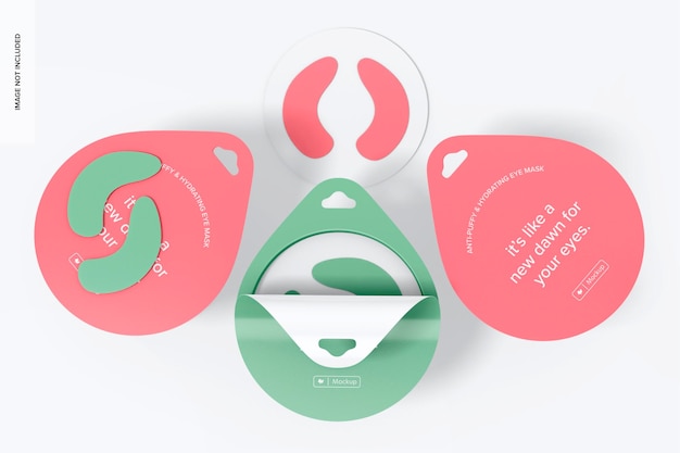 Gel eye patches potten set mockup