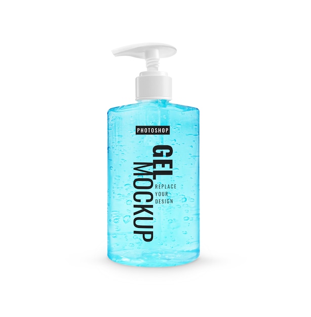 Gel fles pomp handdesinfecterend mockup