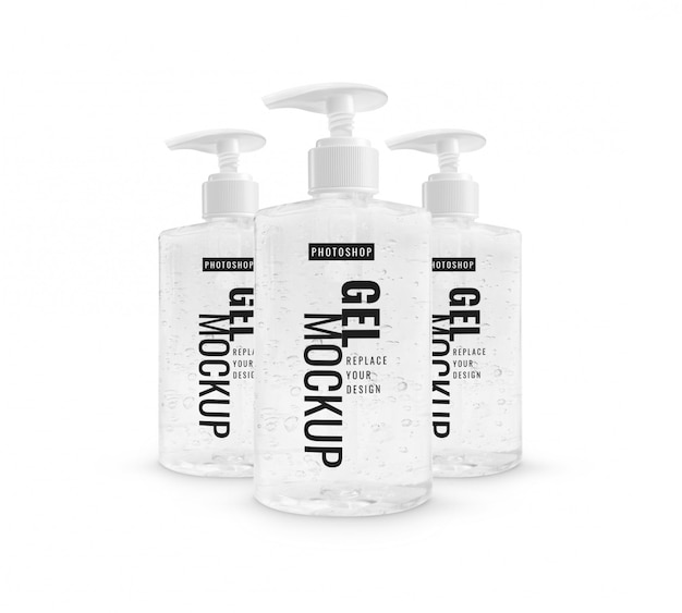 Gel fles pomp handdesinfecterend mockup