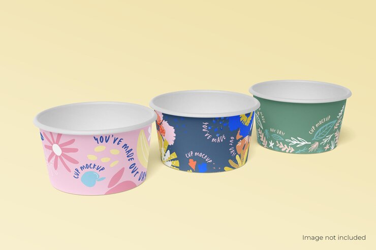 Gelato paper cup mockup