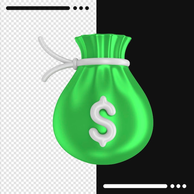 Geld in 3D-rendering