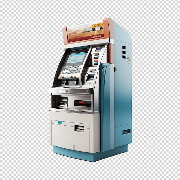 PSD geldautomaat geïsoleerd op transparante achtergrond png