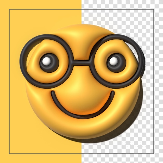 PSD gele emoji liefde emoticons gezichten met gezichtsuitdrukkingen 3d gestileerde emoji iconen