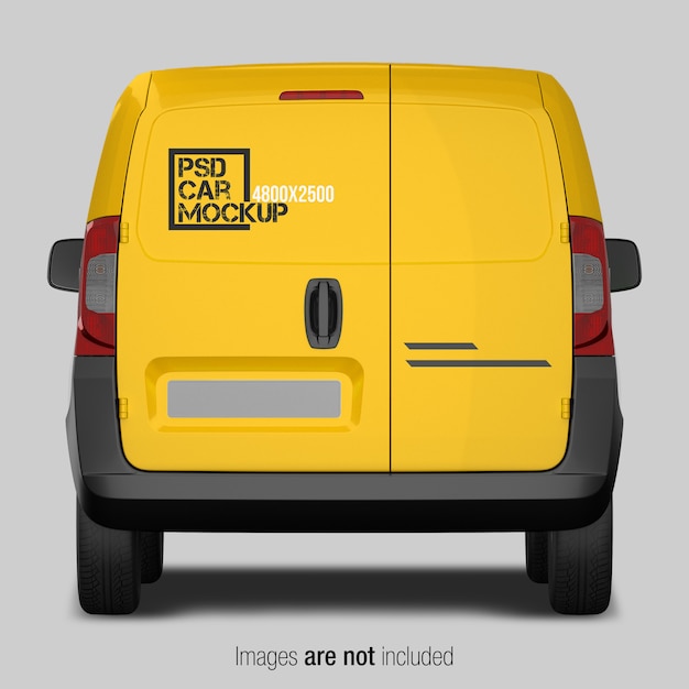 Gele en zwarte levering van mockup