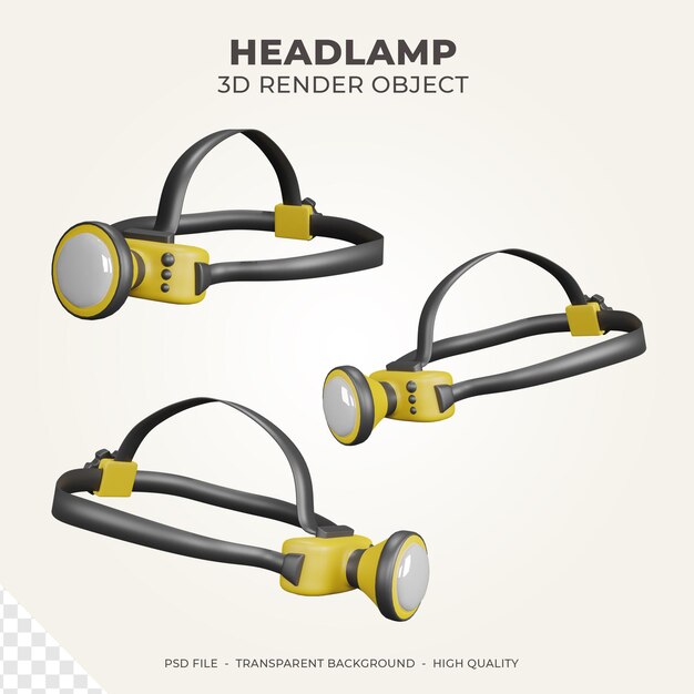 GELE KOPLAMP 3D RENDERING