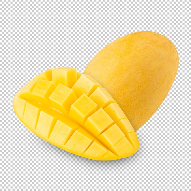 Gele mango uitsnede volledige diepte van het veld
