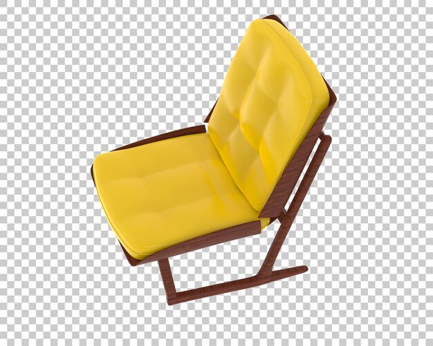 Gele moderne fauteuil uit het midden van de eeuw
