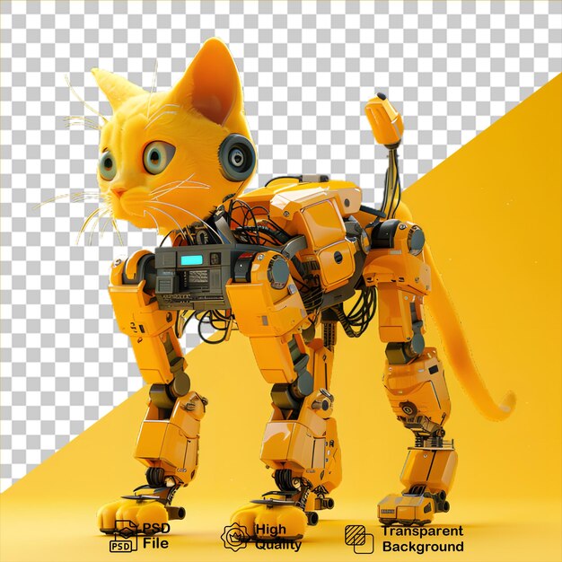 Gele robotkat png bevat afbeelding