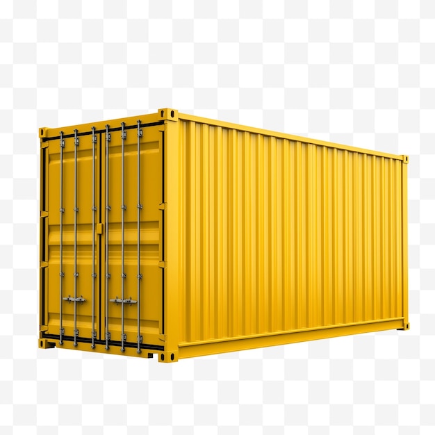 Gele verzendcontainer