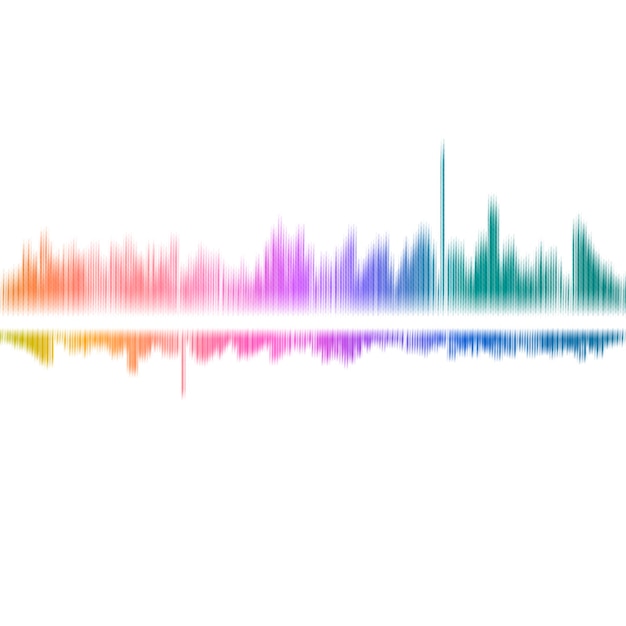 PSD geluidsgolven kleurrijke geluidsgolven voor het feest