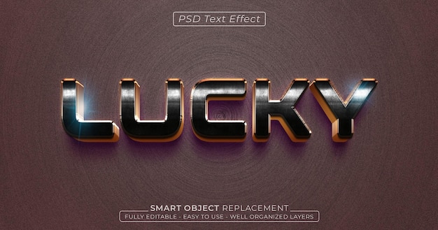 Gelukkig 3d-teksteffect in luxe stijl