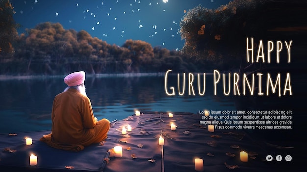 Gelukkig Guru Purnima Creatief Concept