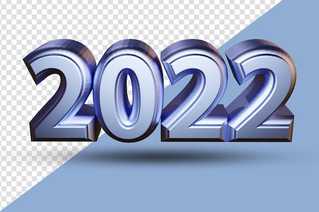 Gelukkig nieuwjaar 2022 3d-tekst