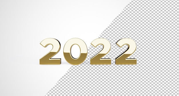 Gelukkig nieuwjaar 2022 teksteffect 3D-nummers met abstracte achtergrond 3d illustratie