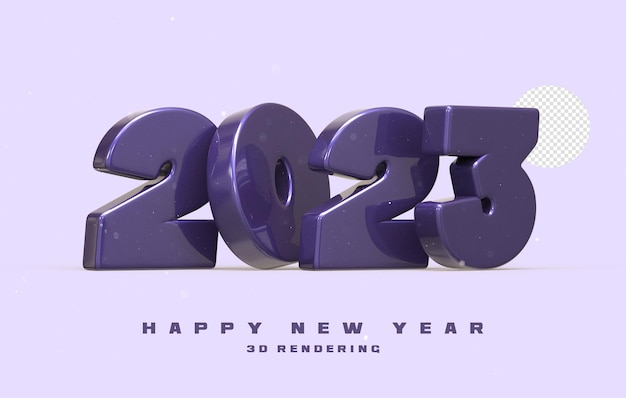 Gelukkig nieuwjaar 2023 3D-nummer