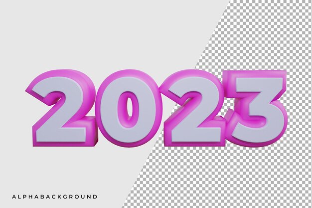 Gelukkig nieuwjaar 2023 3D-teksteffect